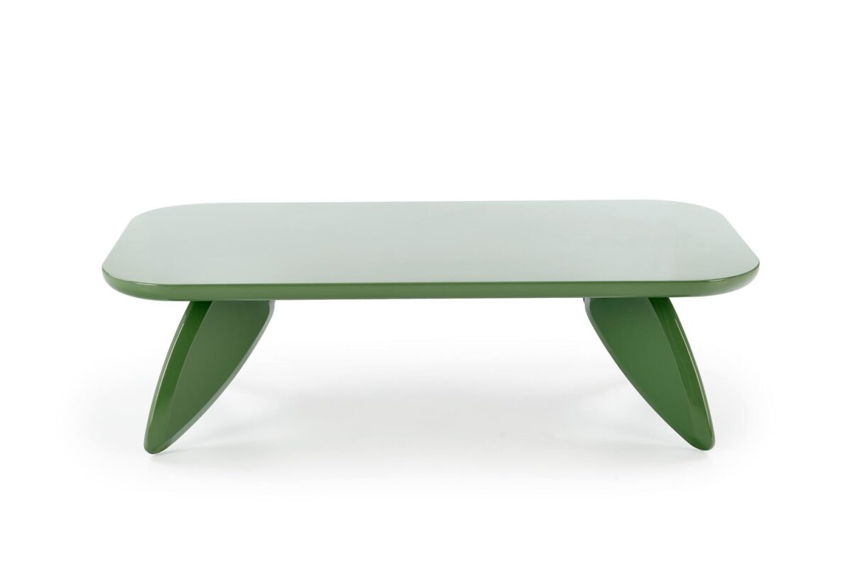 Tavolino Soraya in MDF laccato – verde chiaro – 120x60x36 cm - immagine 7