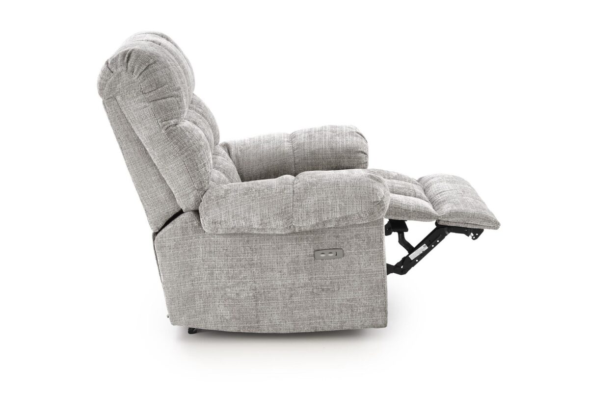Amore – Poltrona relax elettrica in tessuto grigio chiaro - immagine 6