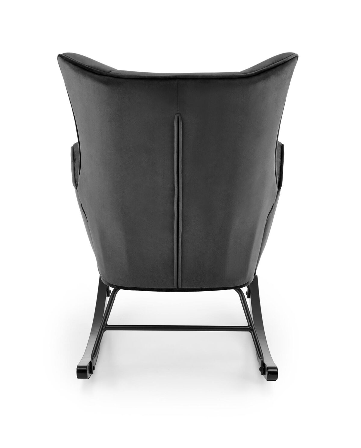 Sedia a dondolo Bazalto in velluto nero – 70x90x92 cm - immagine 6