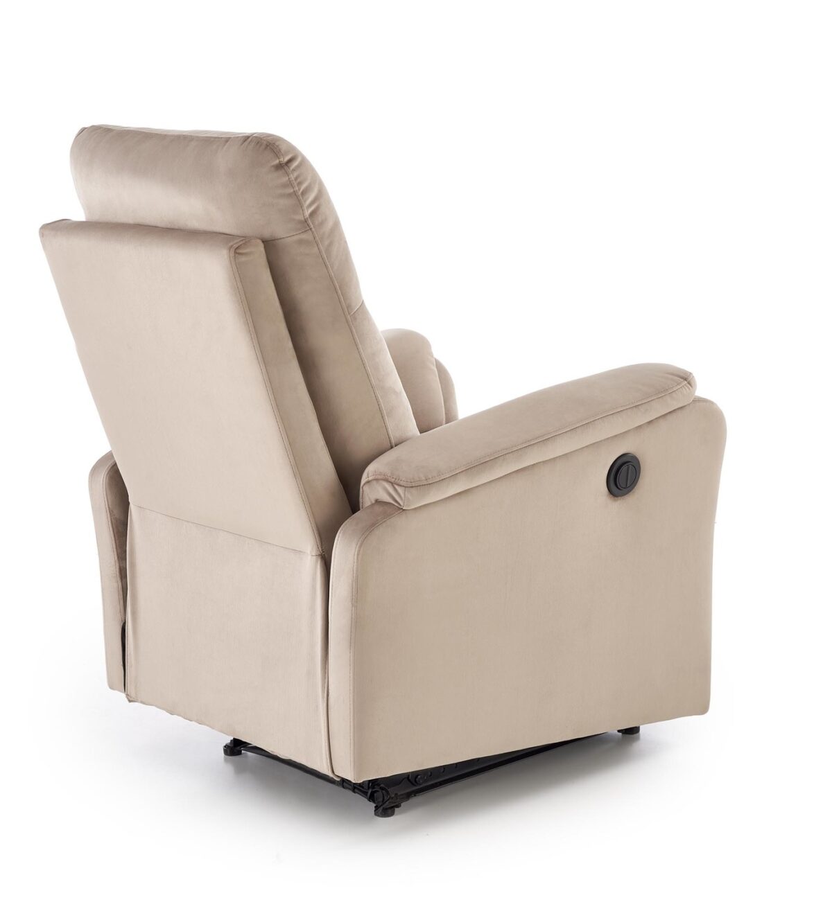 Poltrona reclinabile Crocus in velluto beige – 77x88–155x81–102 cm - immagine 5