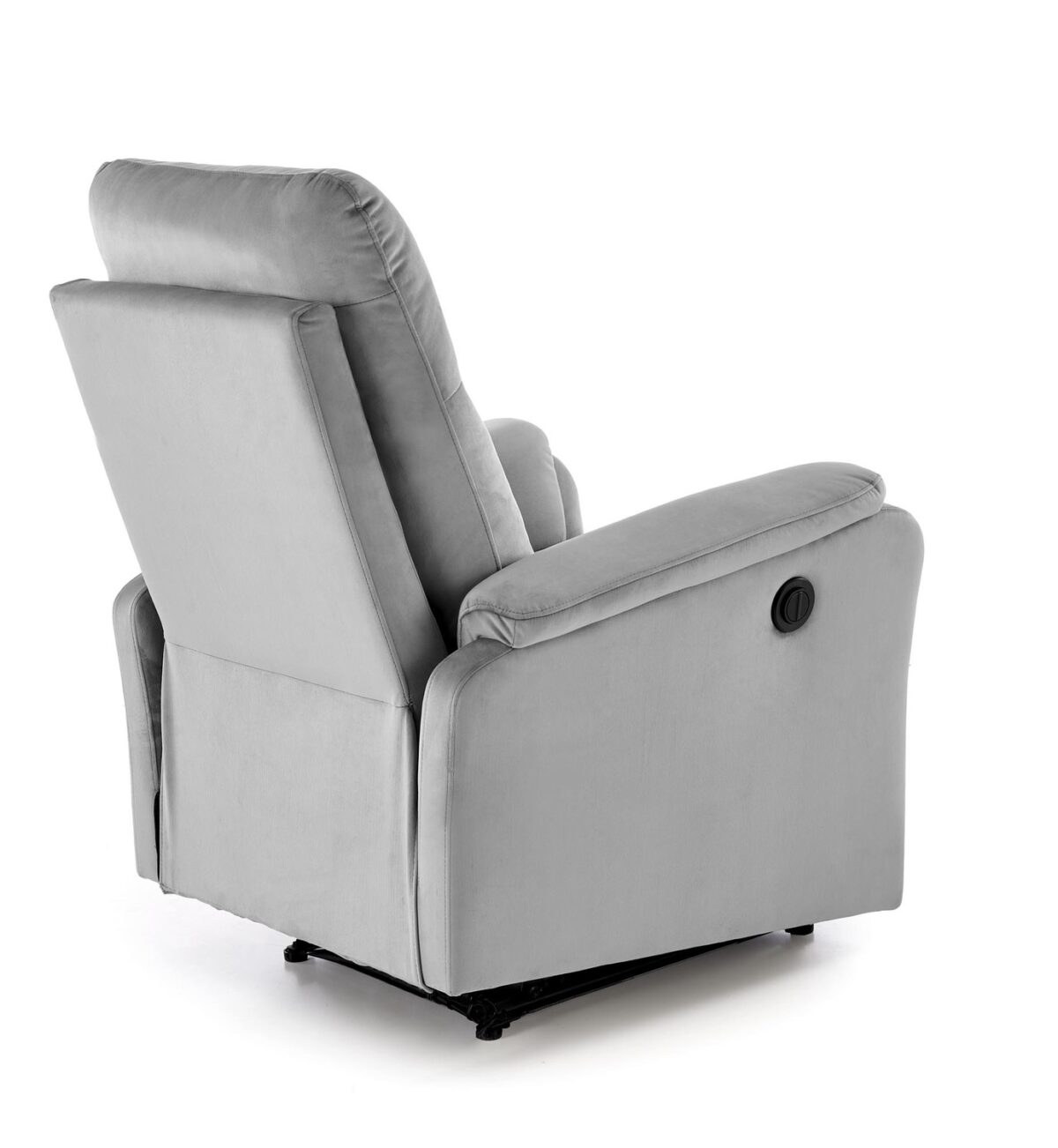 CROCUS poltrona relax con funzione elettrica in velluto grigio chiaro - immagine 3