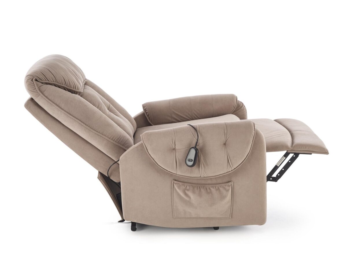Horton – Poltrona reclinabile elettrica con funzione alzapersona, beige - immagine 4
