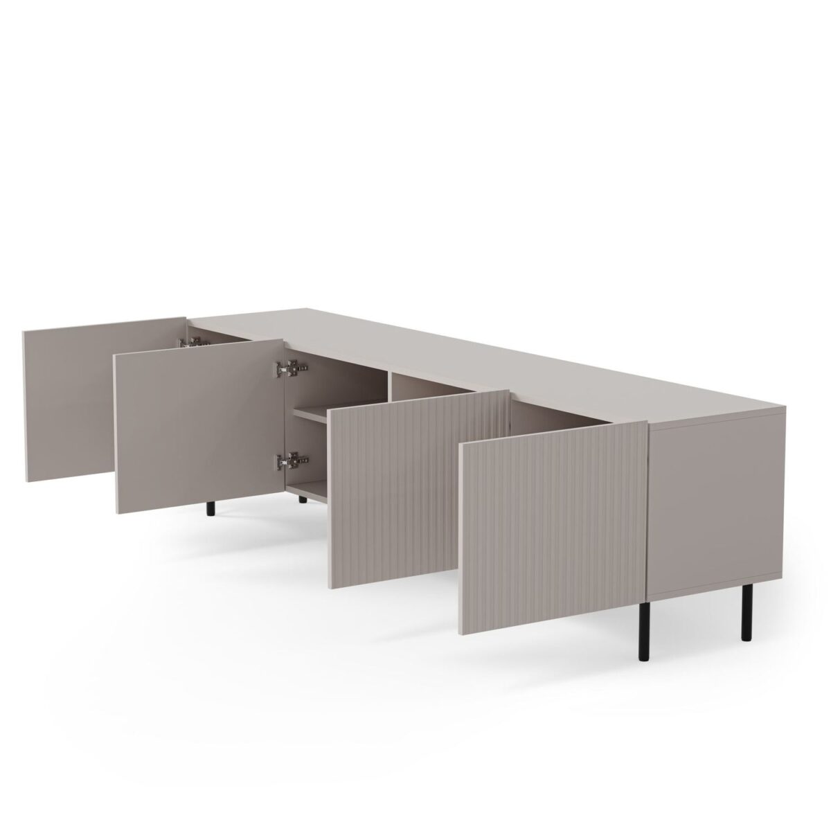 Mobile TV Paxos 200 cm in cashmere e nero - immagine 5