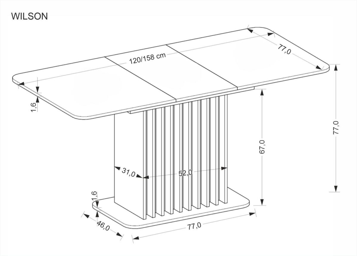 Tavolo allungabile Wilson in rovere artisan e nero – 120-158x77x77 cm - immagine 16