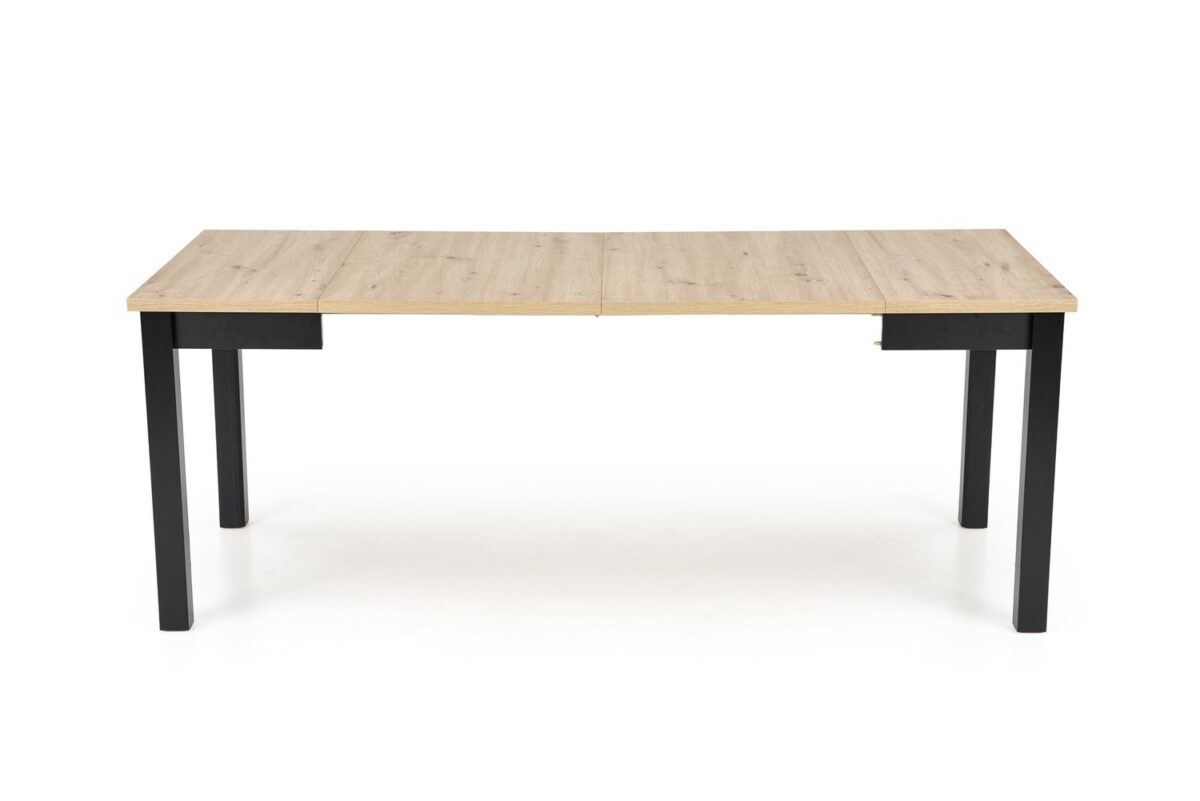 Tavolo Qubik allungabile in rovere Artisan e nero – 80-200x80x76 cm - immagine 6