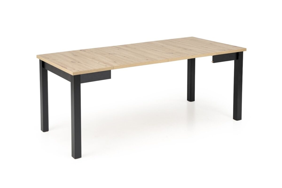 Tavolo Qubik allungabile in rovere Artisan e nero – 80-200x80x76 cm - immagine 8