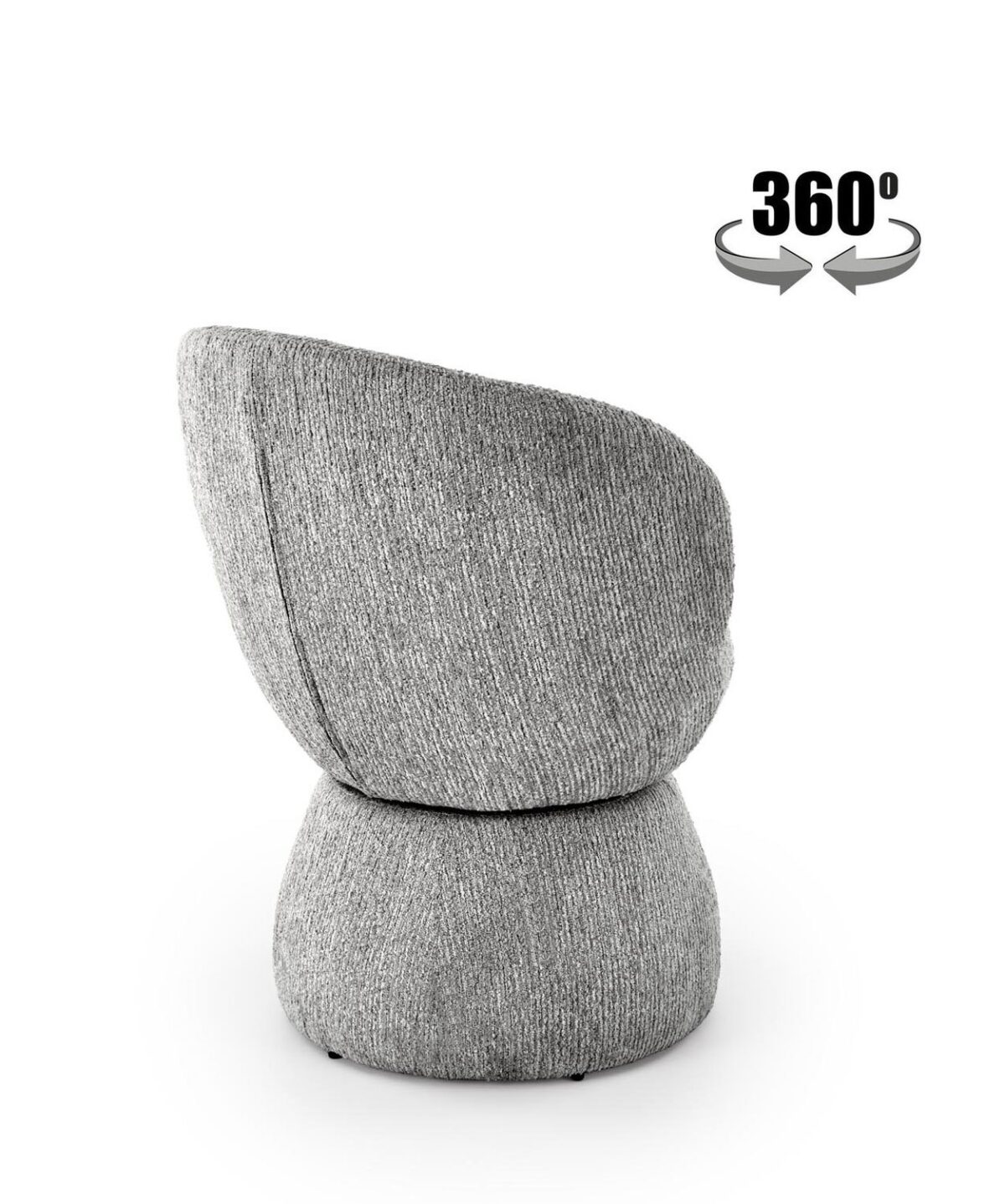 Sedia K581 girevole in tessuto color grigio – 63x62x82 cm - immagine 2