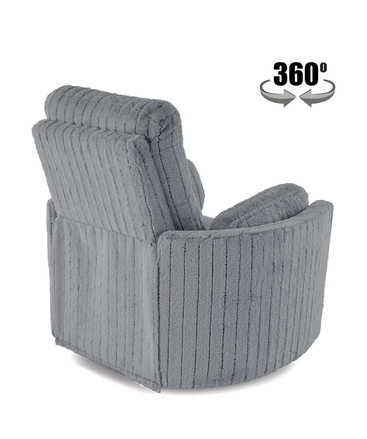 Pegas – Poltrona reclinabile elettrica grigio chiaro con funzione girevole e dondolo - immagine 2