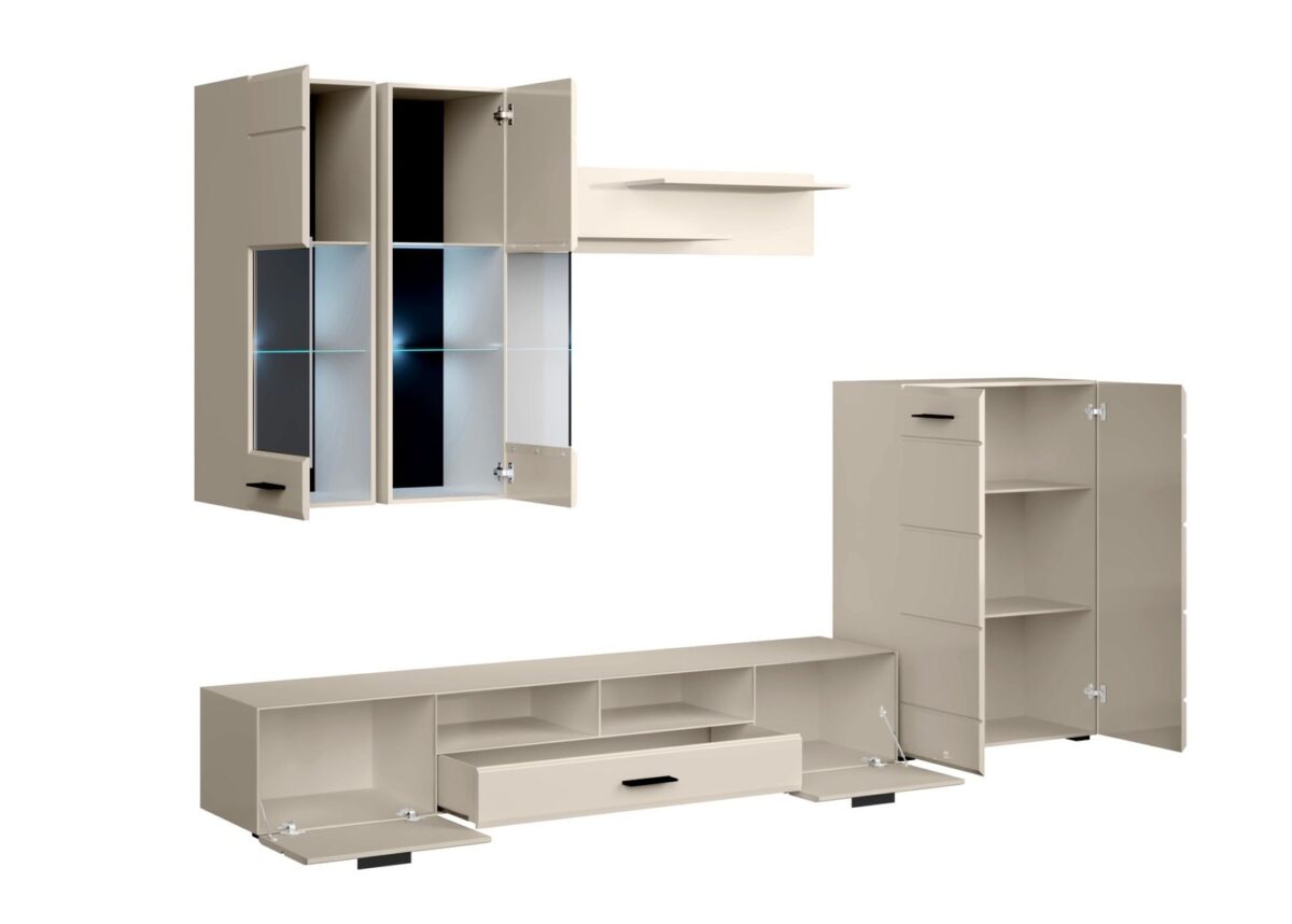 Set Mobili Valetta in colorazione Cashmere – Larghezza totale 280 cm - immagine 4