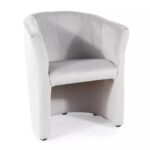 Poltrona TM-1 Velvet in velluto grigio chiaro – 67x60x76 cm