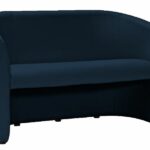 Divano TM-2 in ecopelle blu navy – 126x60x76 cm