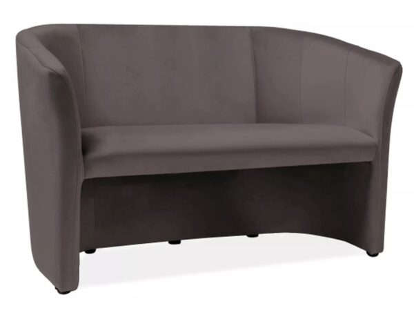 Divano TM-2 Velvet in velluto grigio – 126x60x76 cm