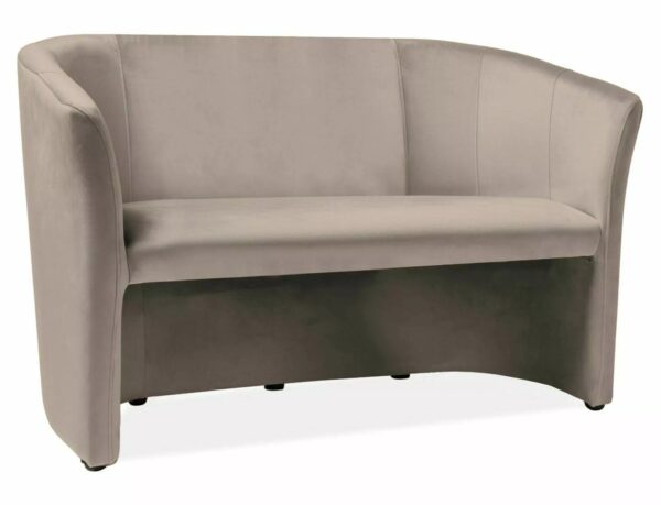 Divano TM-2 Velvet in velluto beige scuro – 126x60x76 cm