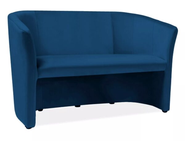 Divano TM-2 Velvet in velluto blu navy – 126x60x76 cm