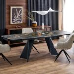 Tavolo allungabile ARMANI in marmo nero – 165-241x90x77 cm