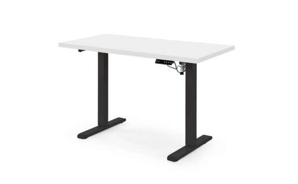 Scrivania regolabile B54 – Bianco / Nero – 120x60x75-120 cm