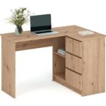 Scrivania BEGA in effetto rovere artisan – 124x85x76 cm
