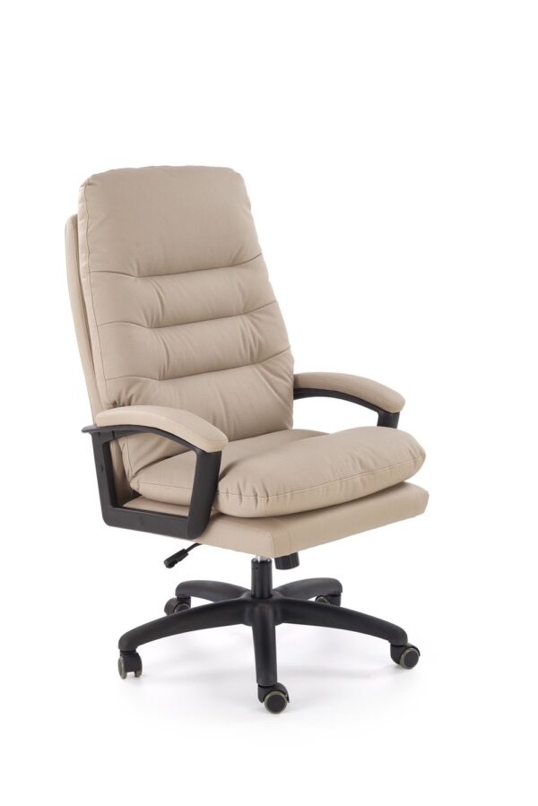 Sedia da ufficio Harbor in ecopelle beige – 65x72x112-118 cm