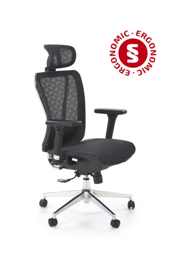 Sedia da ufficio Vixen nera – 68x65x117-125 cm