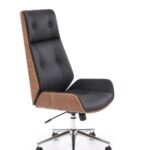 Sedia da ufficio WEBSTER in noce e nero – 60x65x114–122 cm