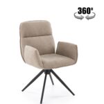 Sedia K574 in tessuto beige scuro – 60x60x88 cm