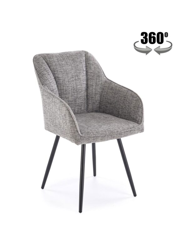 Sedia K576 in tessuto grigio chiaro – 54x60x85 cm