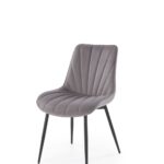 Sedia K589 in velluto grigio chiaro – 50x63x87 cm
