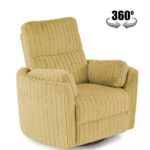 Poltrona relax PEGAS in tessuto color senape