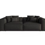 Divano Aveiro 4 posti in chenille - 118x86x236