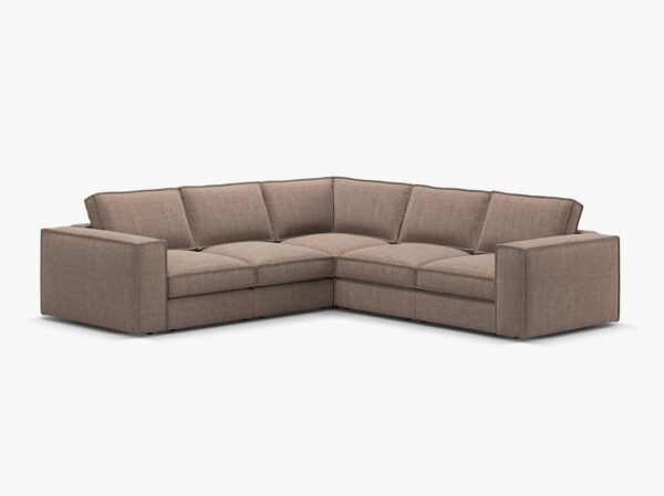 Divano angolare Pola in tessuto strutturato – 284x284x88 cm