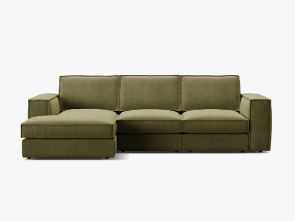 Divano angolare Pola in velluto – 284x158x88 cm