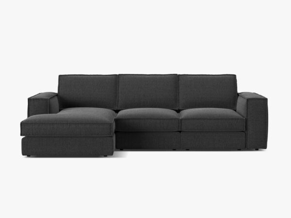 Divano angolare Pola in tessuto strutturato – 284x158x88 cm