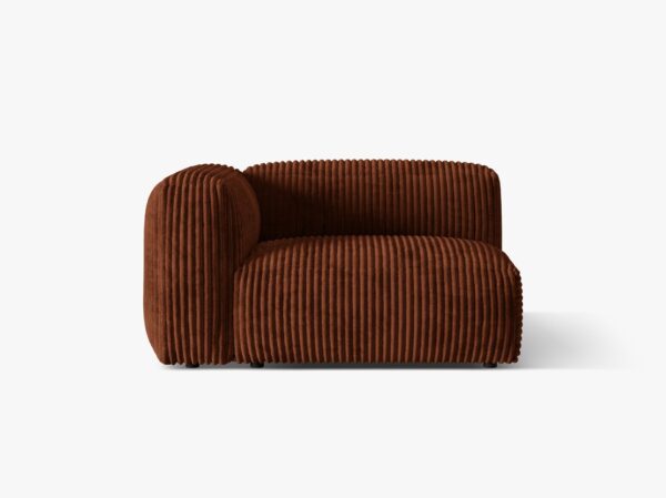 Modulo con bracciolo Martina in velluto a coste – 120x106 cm