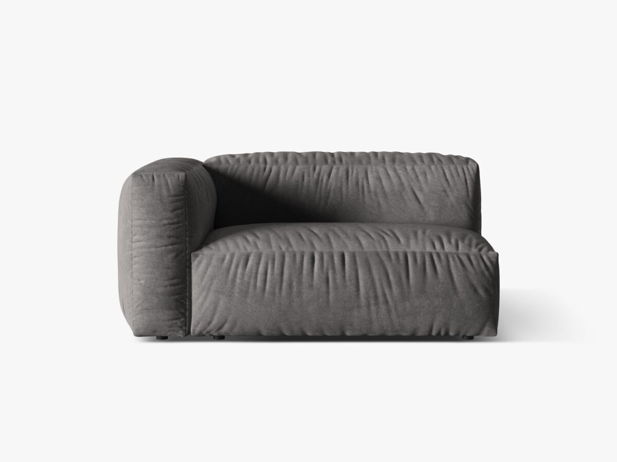 Modulo con bracciolo Martina in velluto – 160x106 cm - immagine 5