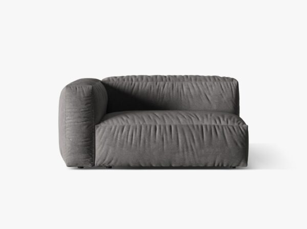 Modulo con bracciolo Martina in velluto – 160x106 cm