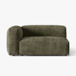 Modulo con bracciolo Martina in velluto a coste – 160x106 cm