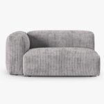 Modulo con bracciolo Martina in velluto a coste – 160x120 cm