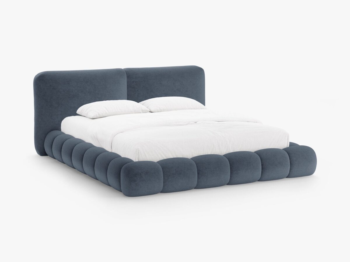 Letto imbottito Solange con contenitore in chenille Perfect Harmony – 160x200 cm - immagine 3