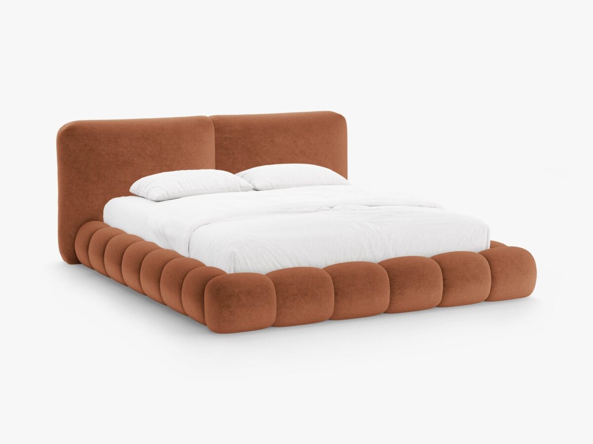 Letto imbottito Solange con contenitore in chenille Perfect Harmony – 180x200 cm - immagine 3