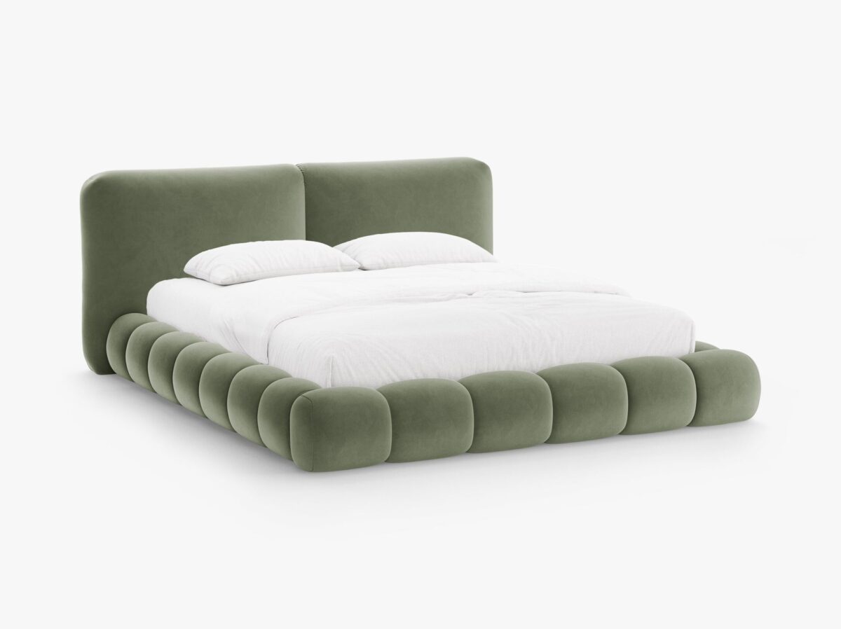 Letto imbottito Solange con contenitore in velluto Magic Velvet – 200x200 cm - immagine 3