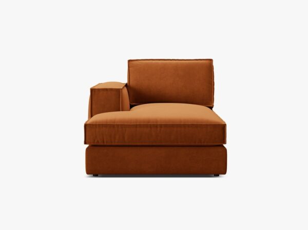Modulo chaise longue Pola in velluto – L158 cm