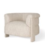 Poltrona girevole Alaska beige chiaro – 97x89x70 cm