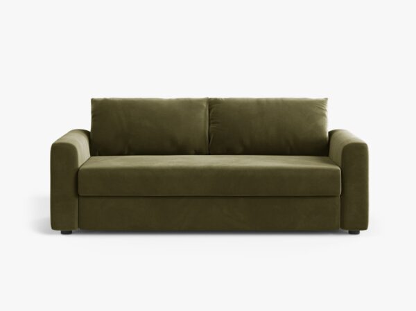 Divano letto David 3 posti con materasso in velluto – L194 cm