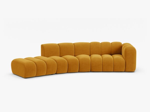 Divano modulare Lupine 5 posti in velluto Salvador – L335 cm