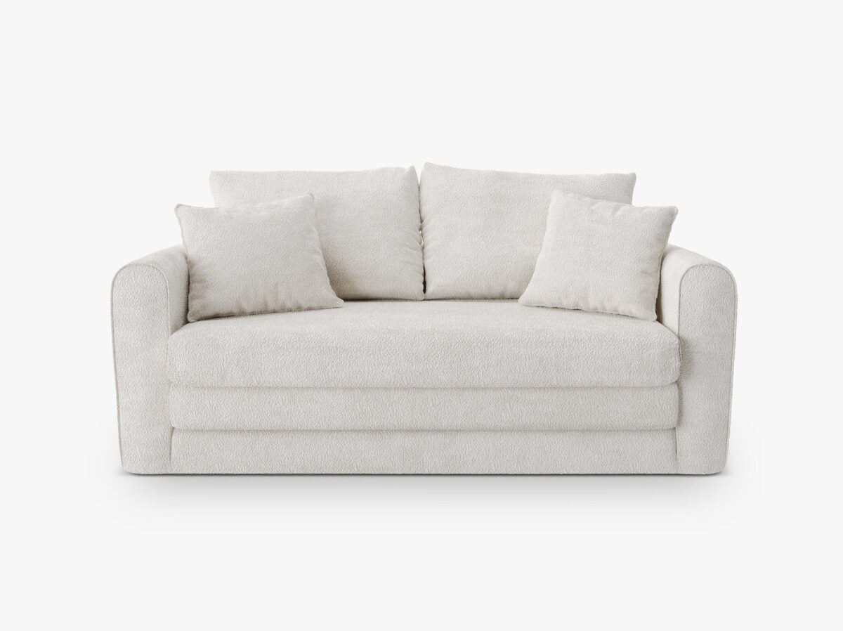 Divano letto Lido 2 posti in Bouclé Coral – L158 cm - immagine 2