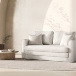 Divano letto Lido 2 posti in Bouclé Coral – L158 cm