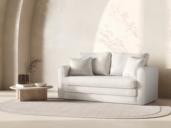 Divano letto Lido 2 posti in Bouclé Coral – L158 cm