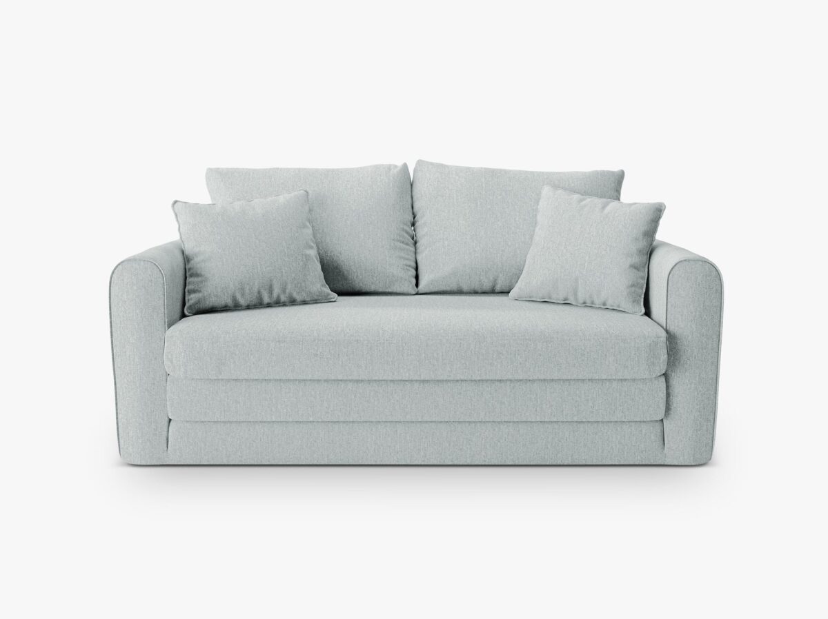 Divano letto Lido 2 posti in tessuto strutturato Solid – L158 cm - immagine 2