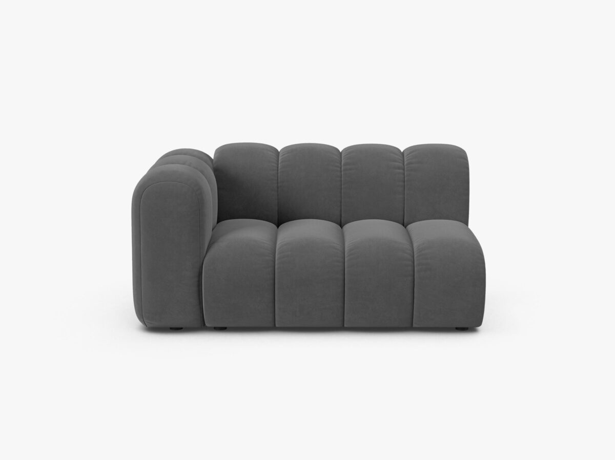 Modulo divano 2 posti Lupine con bracciolo in velluto Venus – L145 cm - immagine 4