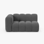 Modulo divano 2 posti Lupine con bracciolo in velluto Venus – L145 cm